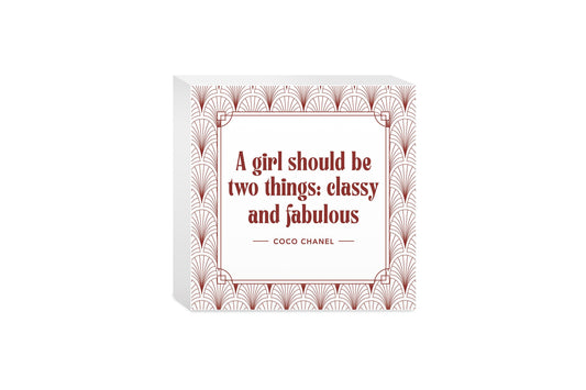 5x5 Wood Block-Art Deco Classy & Fabulous -0