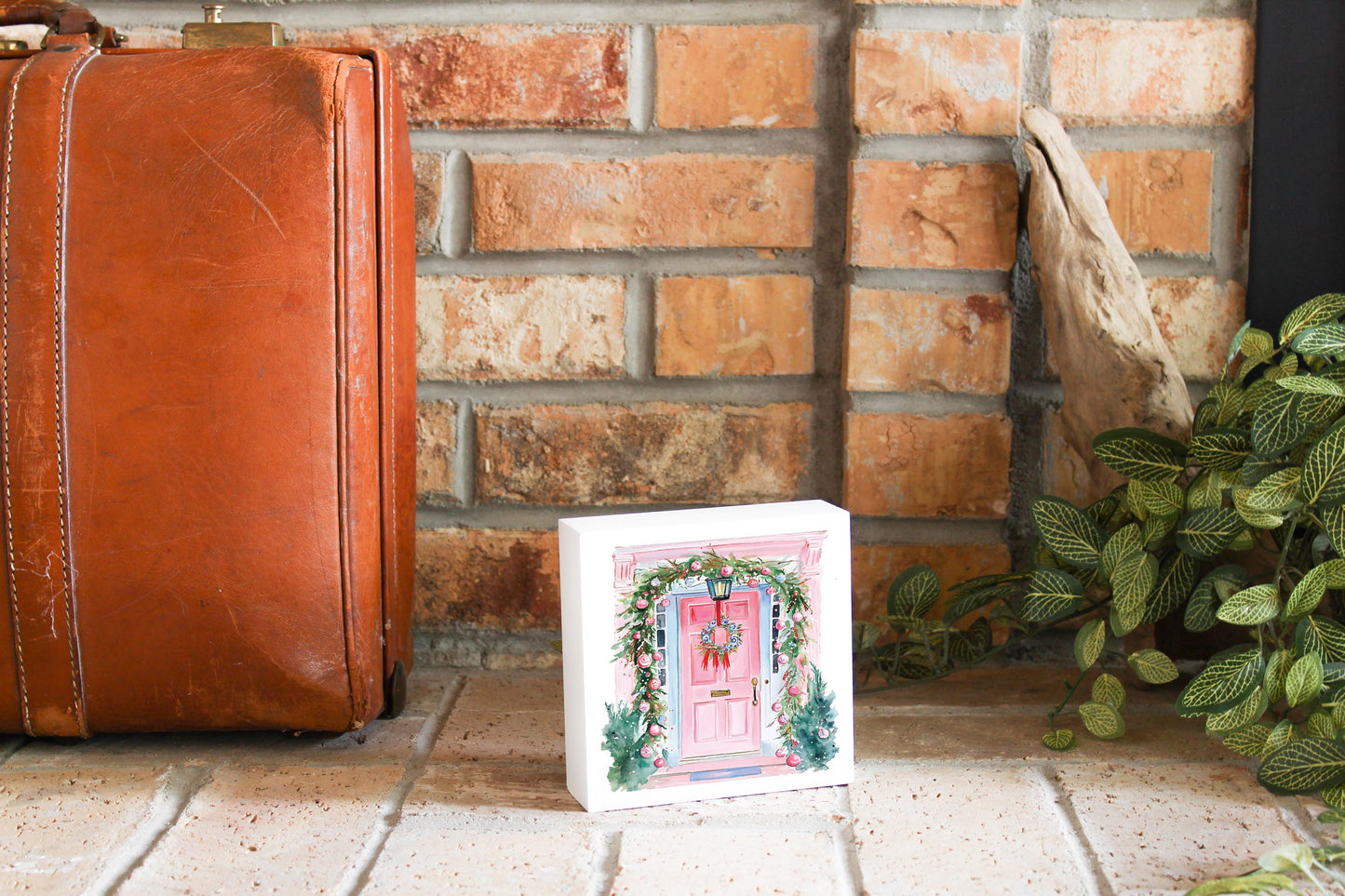 5x5 Wood Block-Blush & Baubles - A Grand Millennial Christmas -3