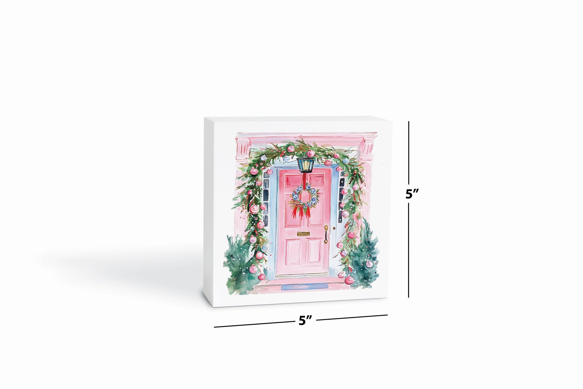 5x5 Wood Block-Blush & Baubles - A Grand Millennial Christmas -6