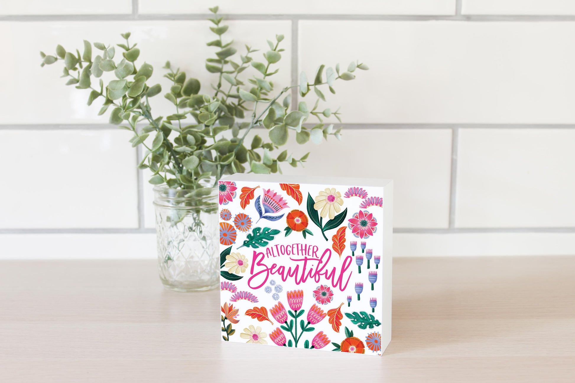 5x5 Wood Block-Radiant Hope Altogether Beautiful -2