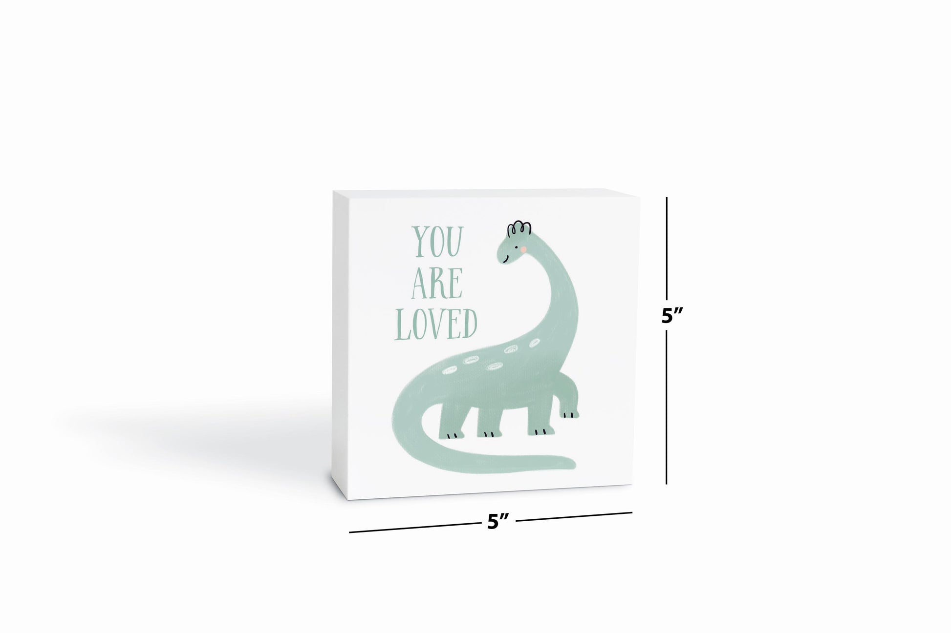 5x5 Wood Block-Dinosaur Nursery You Are Loved -6