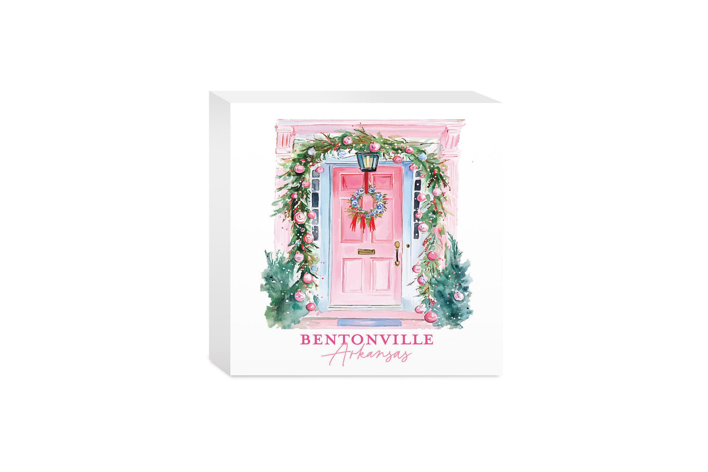5x5 Wood Block-Love+Local Blush & Baubles - A Grand Millennial Christmas -0