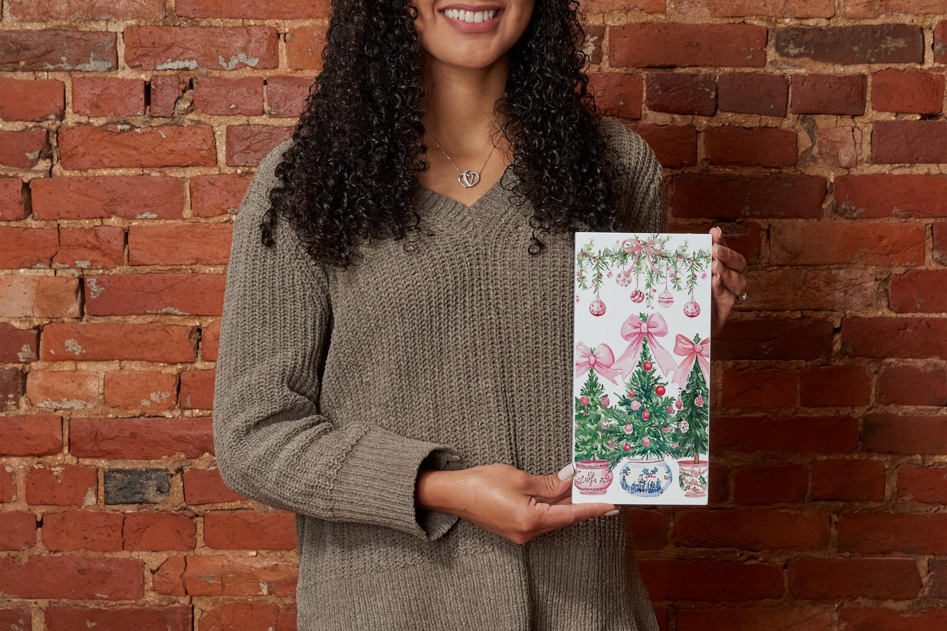 5x10 Wood Block-Blush & Baubles - A Grand Millennial Christmas -1