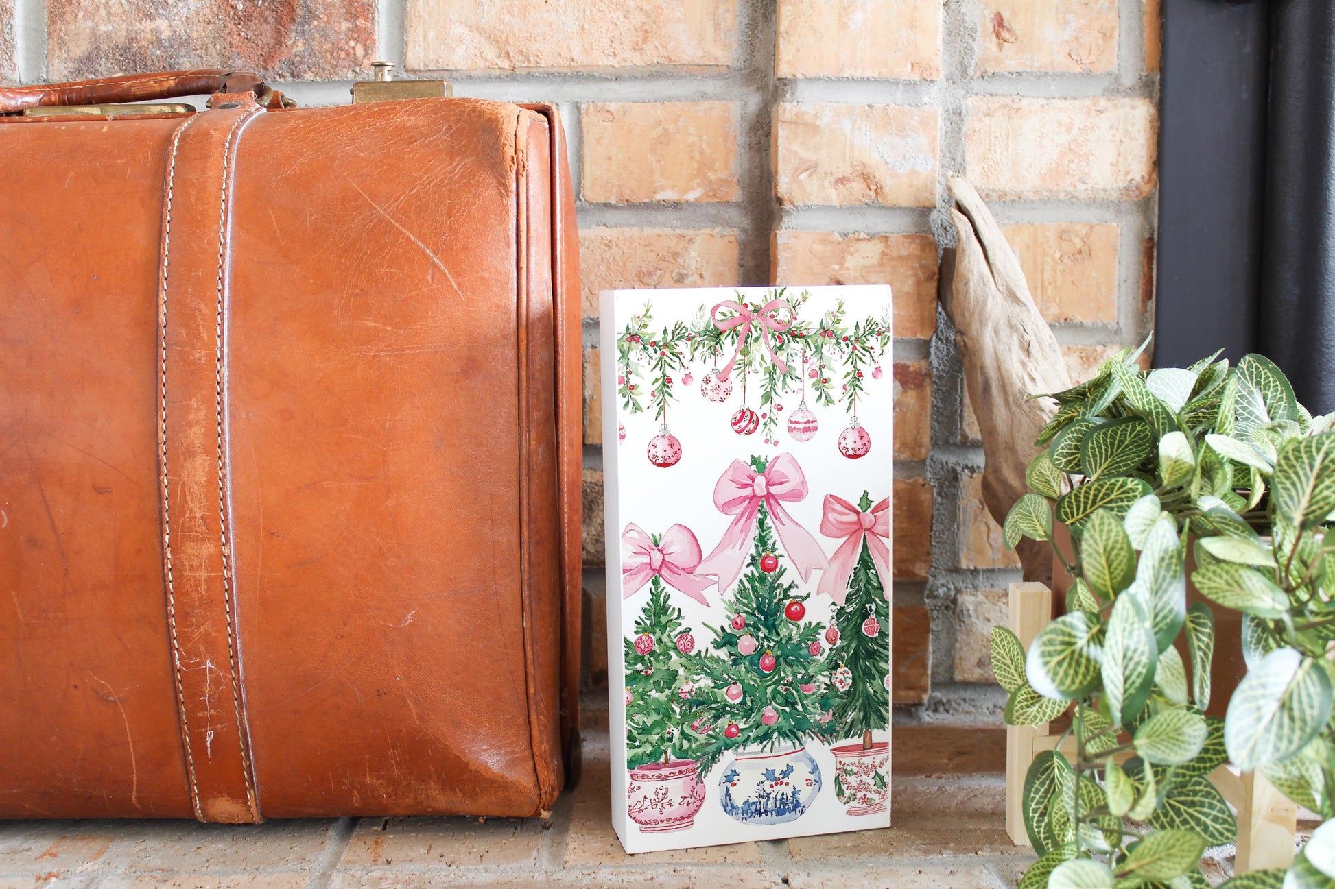 5x10 Wood Block-Blush & Baubles - A Grand Millennial Christmas -3