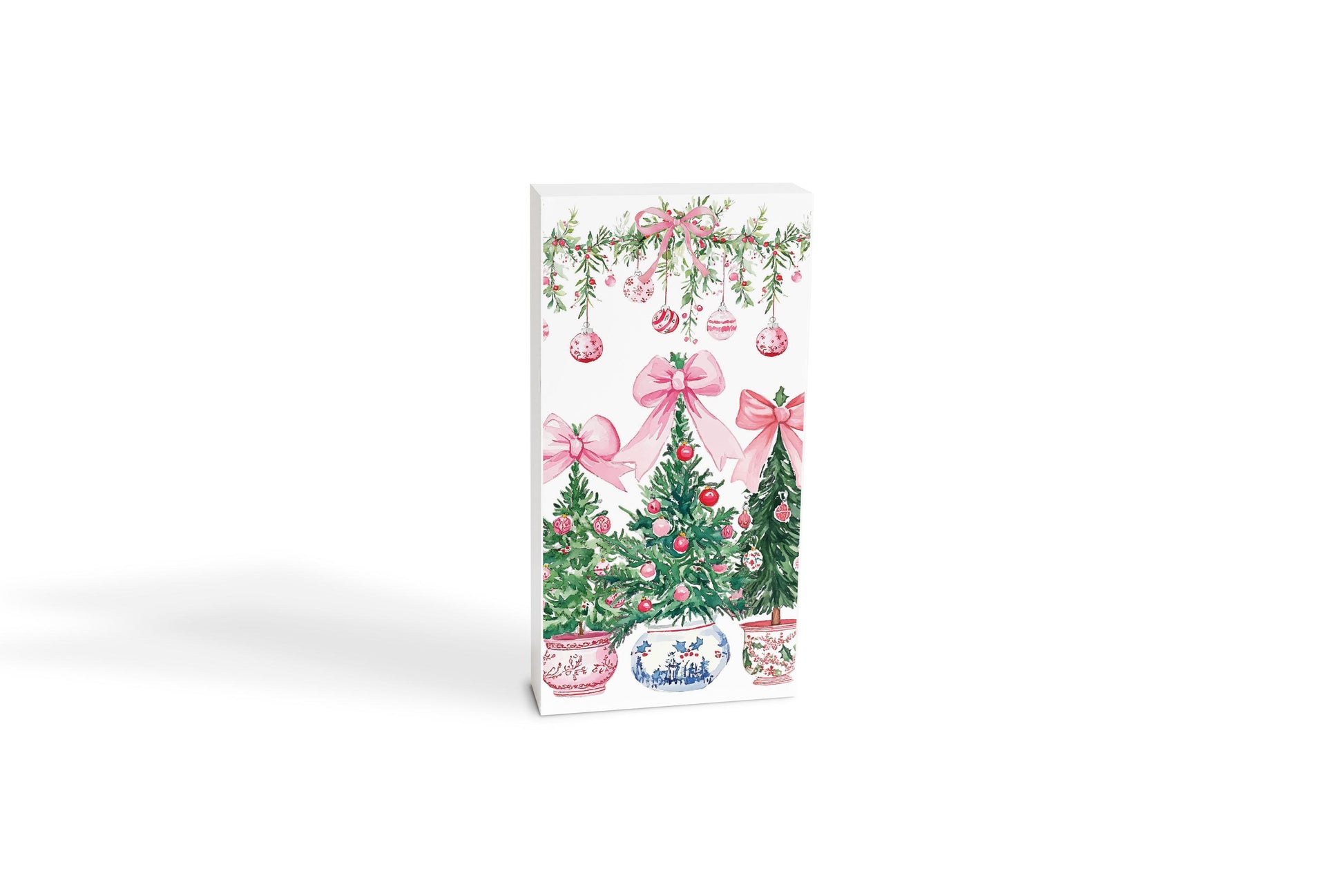 5x10 Wood Block-Blush & Baubles - A Grand Millennial Christmas -6