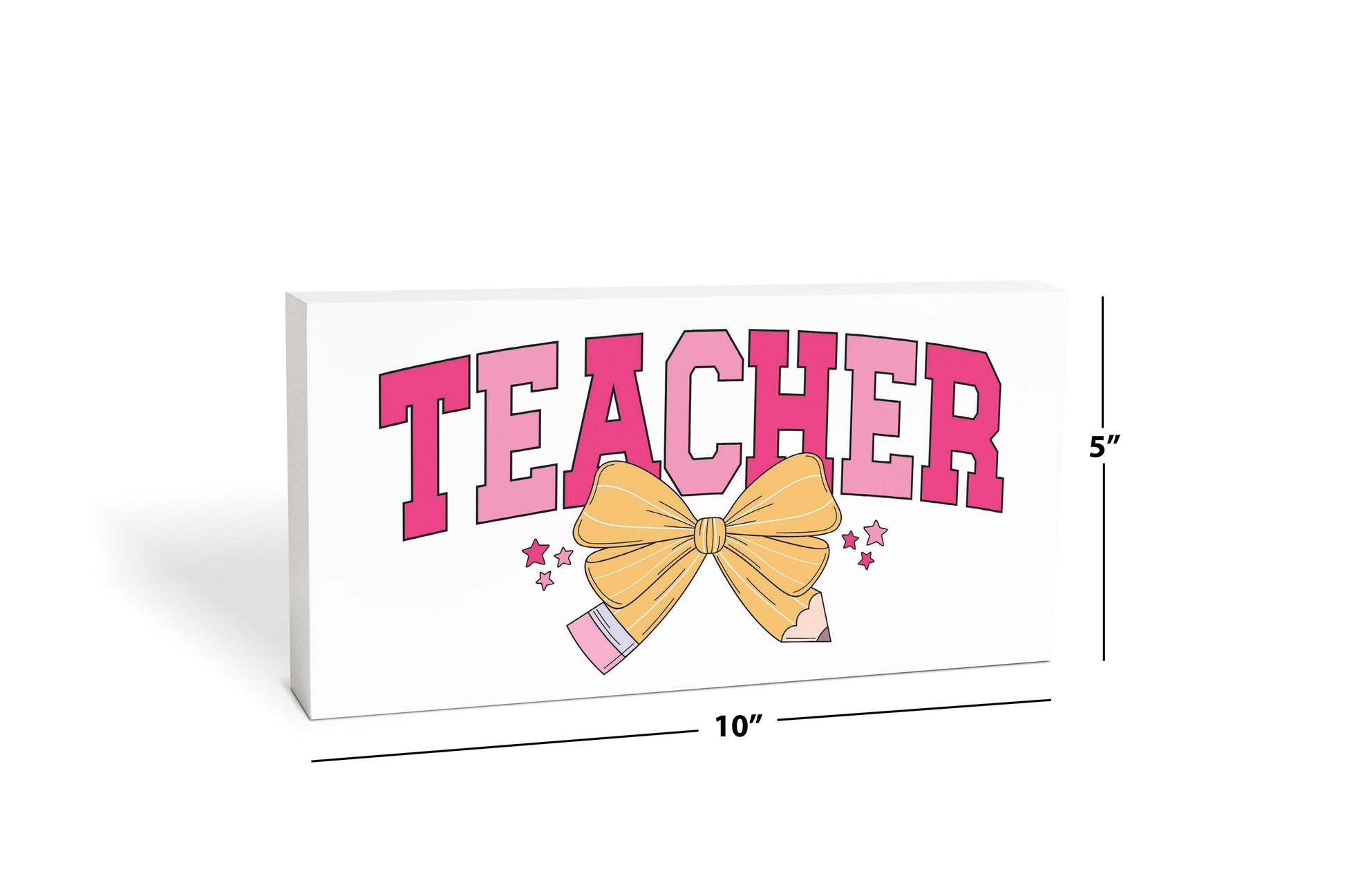 5x10 Wood Block Horizontal-Classroom Coquette Teacher -6