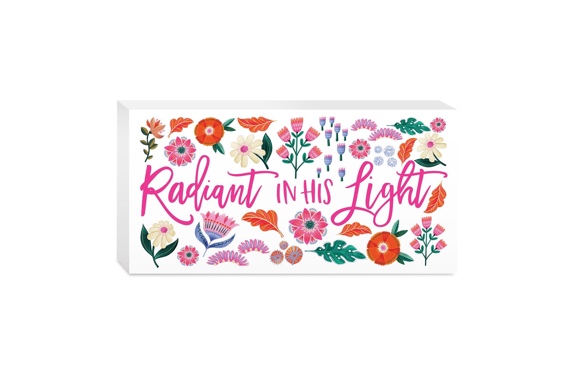5x10 Wood Block Horizontal-Radiant Hope Radiant In His Light -0