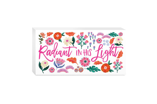 5x10 Wood Block Horizontal-Radiant Hope Radiant In His Light -0