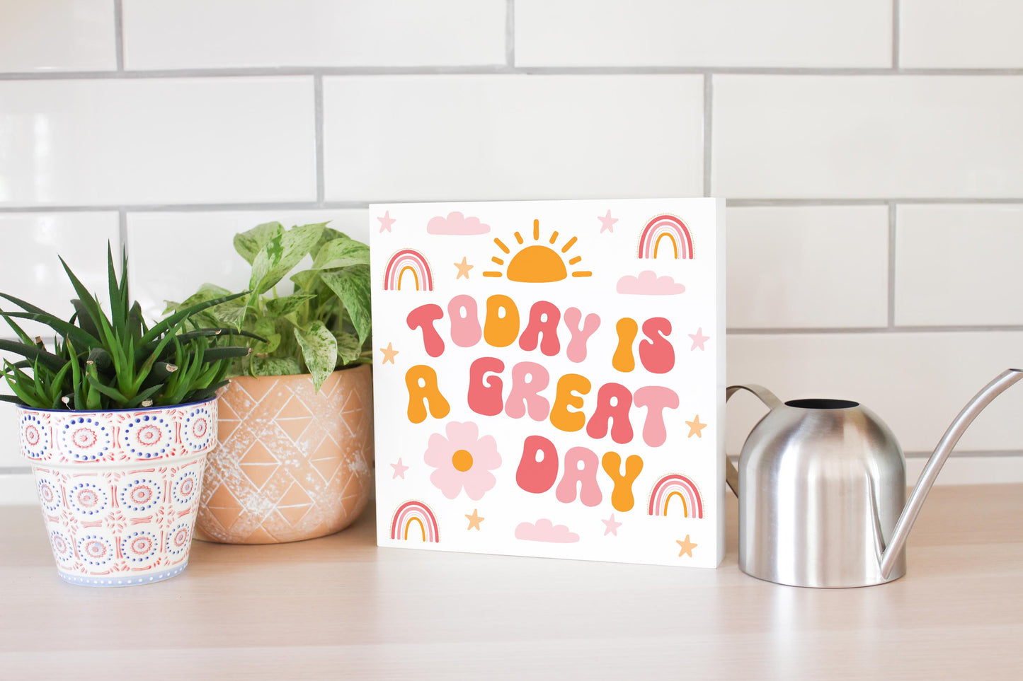 10x10 Wood Block-Happy Plans Today Is A Great Day