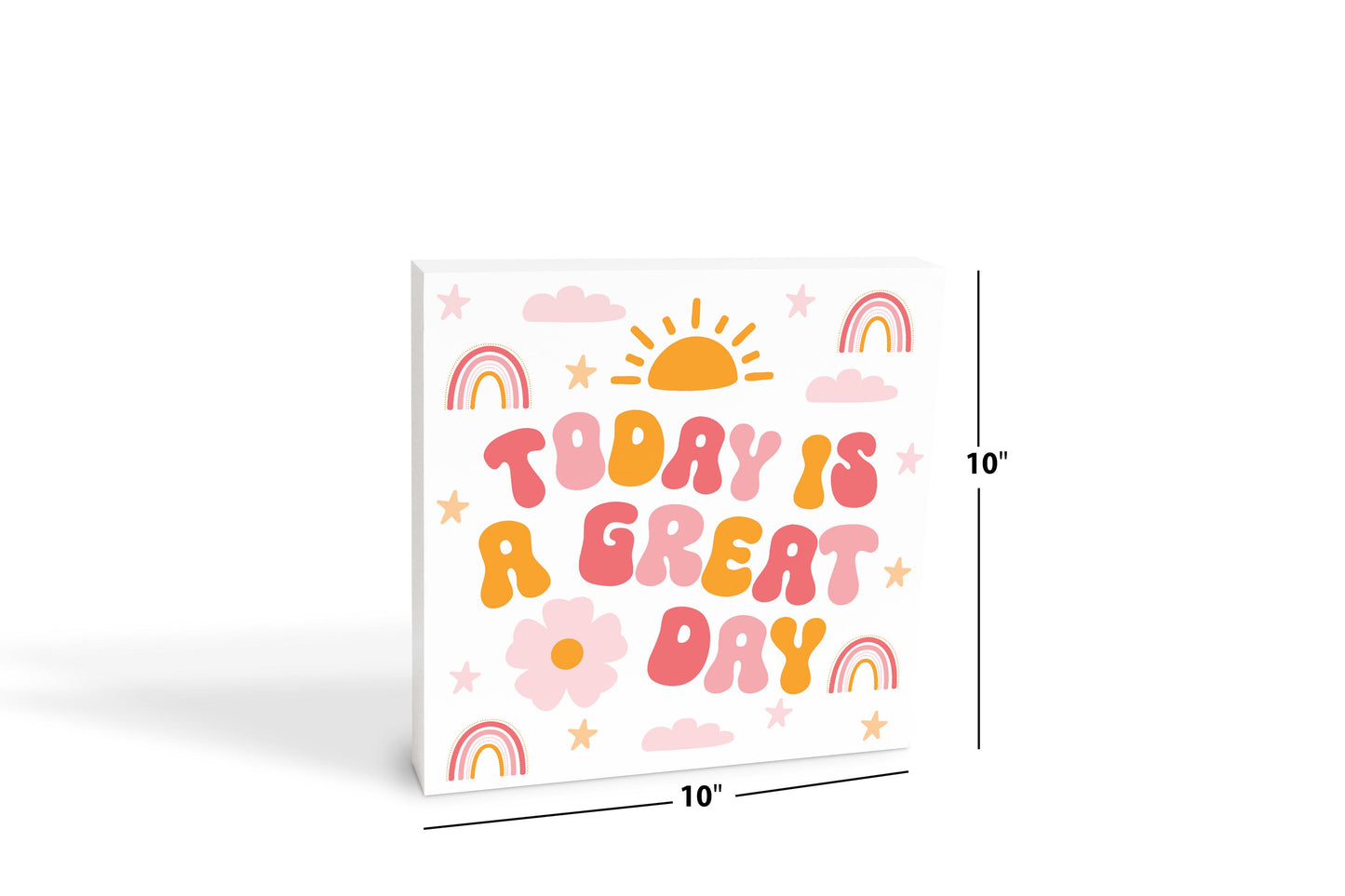 10x10 Wood Block-Happy Plans Today Is A Great Day