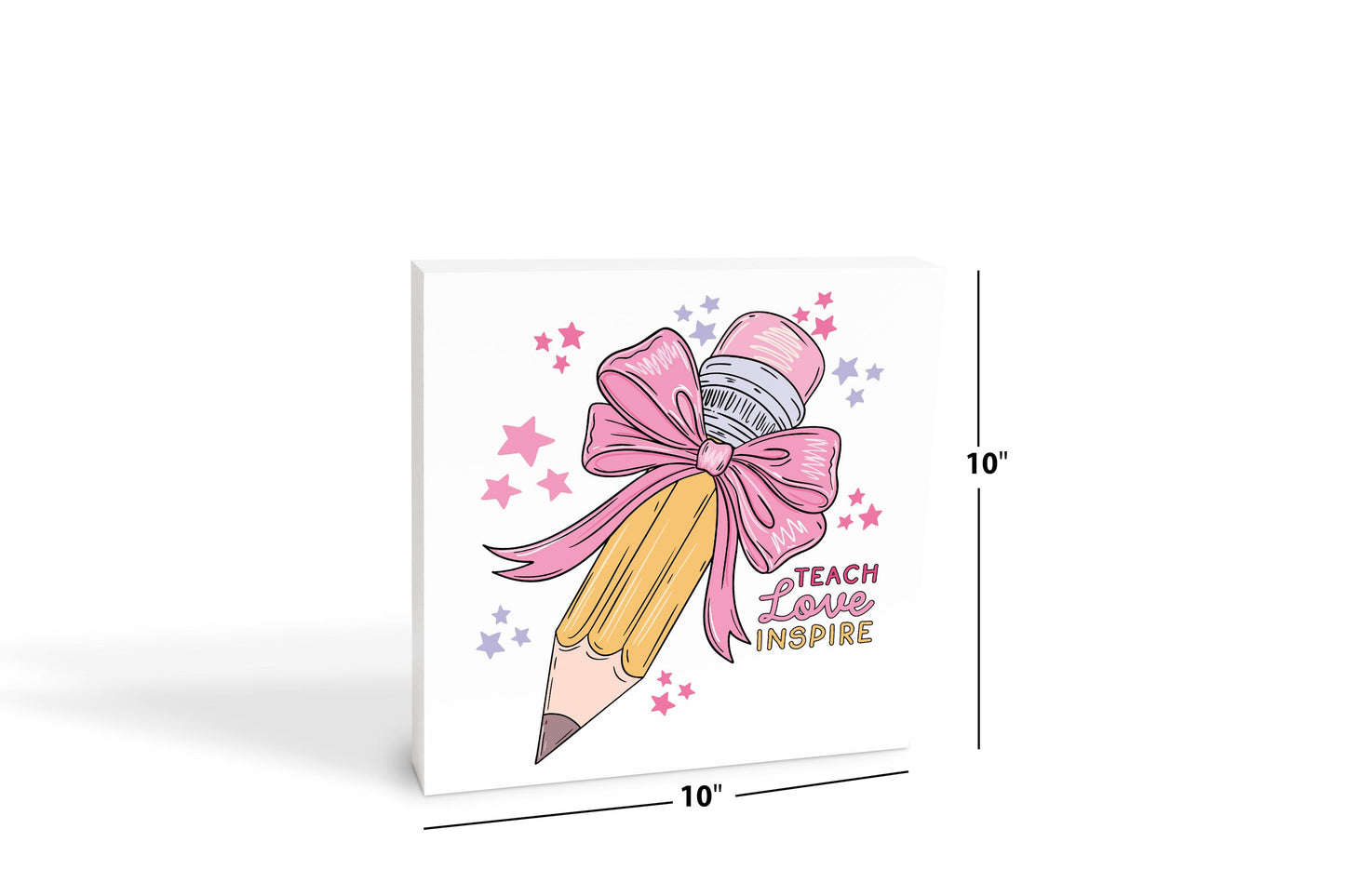 10x10 Wood Block-Classroom Coquette Teach Love Inspire -6