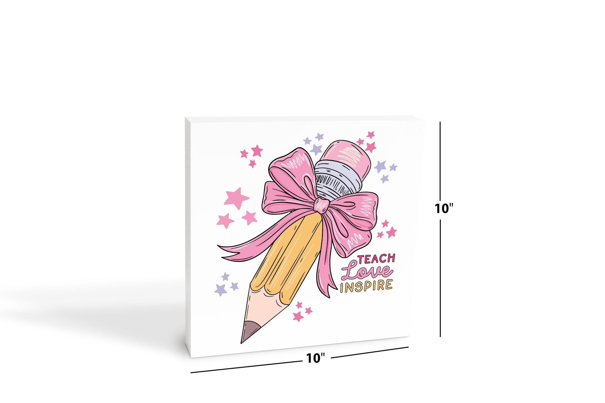 10x10 Wood Block-Classroom Coquette Teach Love Inspire -6