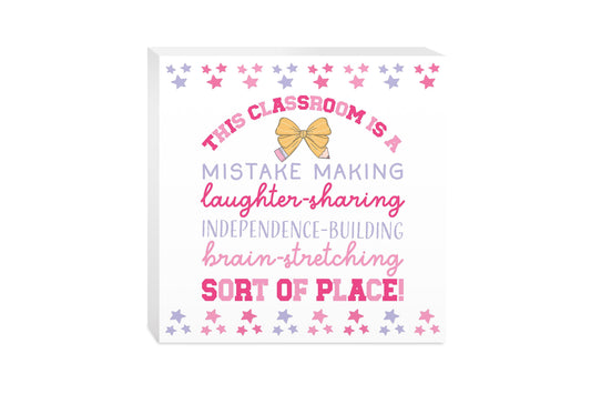 10x10 Wood Block-Classroom Coquette This Classroom -0