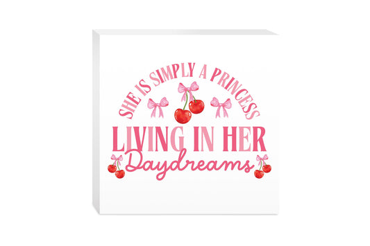 10x10 Wood Block-Princess Living In Her Daydreams