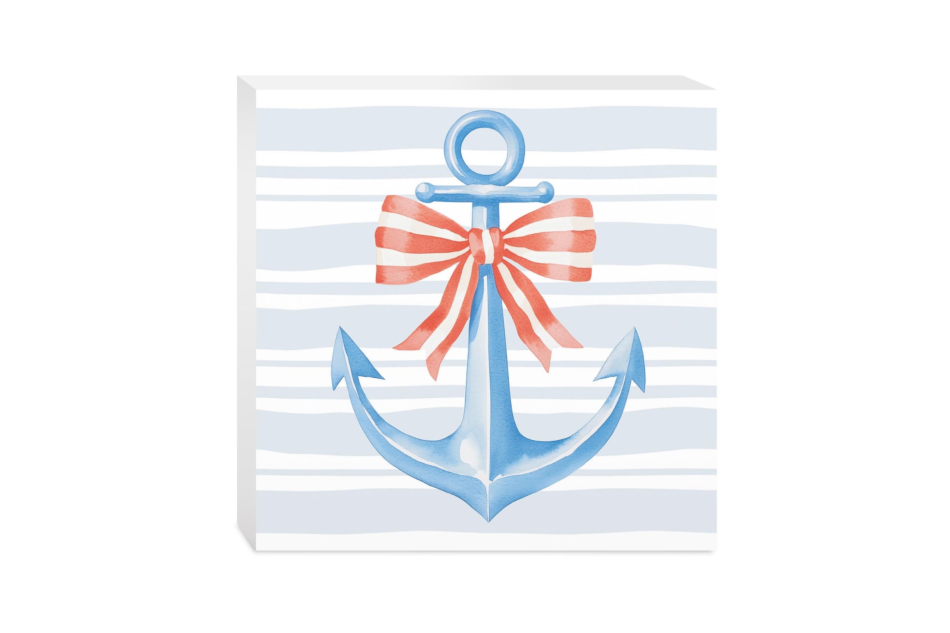 10x10 Wood Block-New England Tides Anchor -0