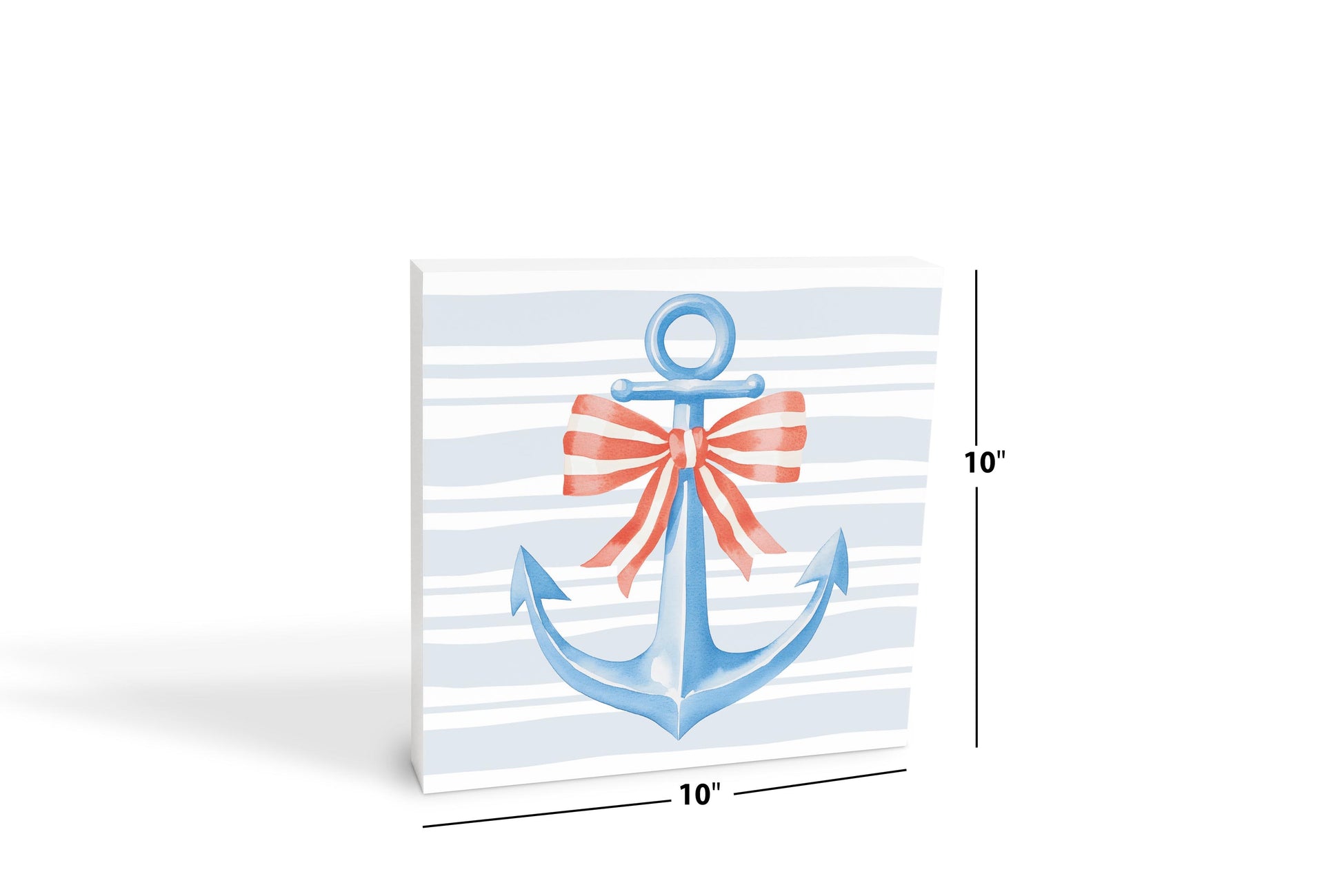 10x10 Wood Block-New England Tides Anchor -6