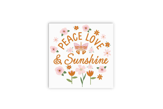 12x12 Wood Plaque-Spring Peace Love & Sunshine