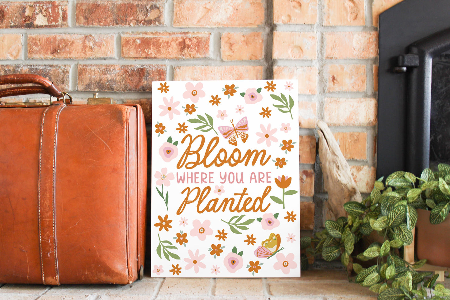 12x16 Wood Plaque-Spring Bloom Where You Are Planted