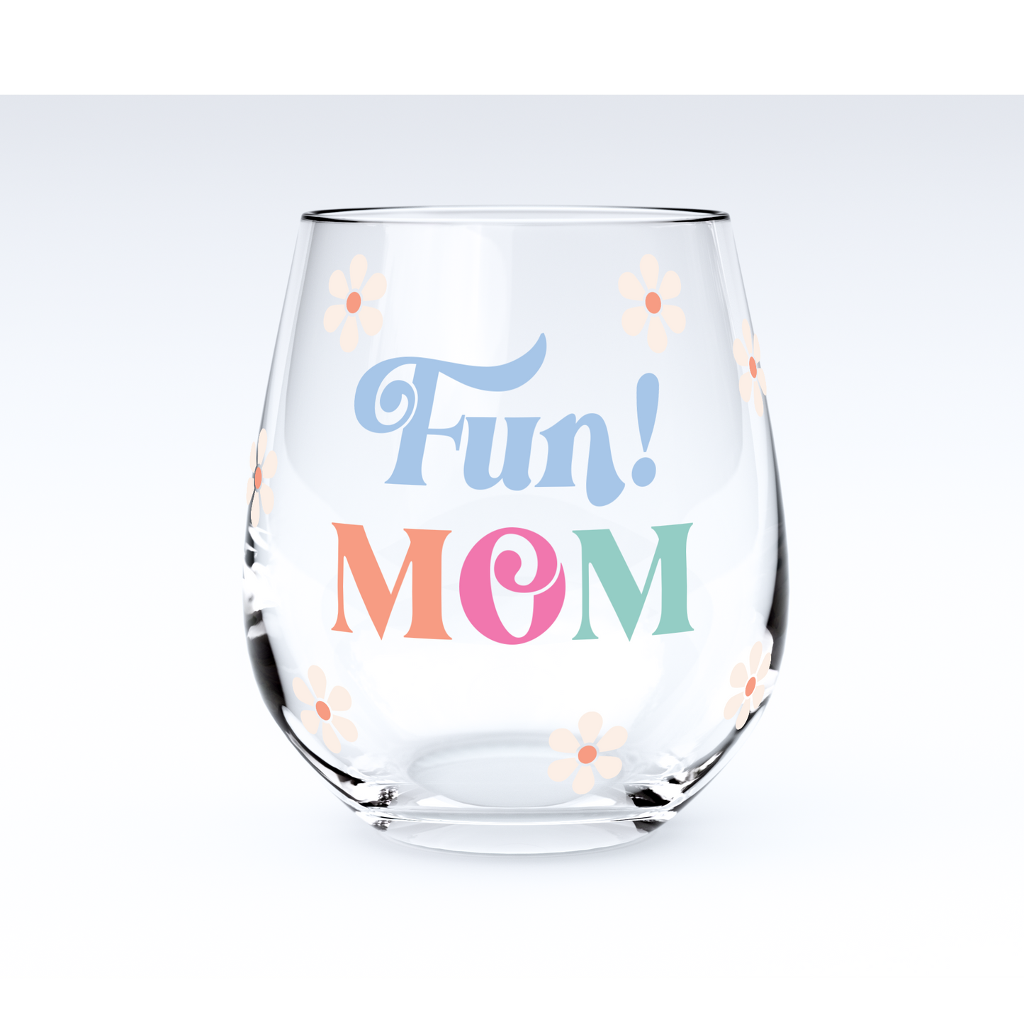 15oz Stemless Wine Glass - Fun Mom
