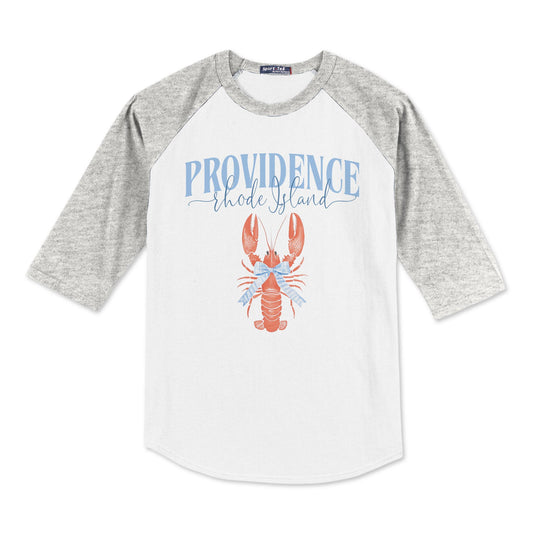 Sport-Tek® Youth Colorblock Raglan Grey/White-Love+Local New England Tides -0