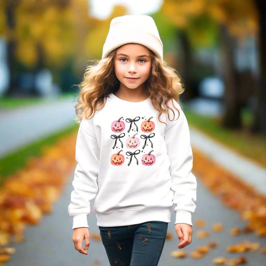 Youth Crewneck - Pumpkins and Bows