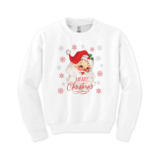 Gildan Youth Crewneck White-Classic Santa