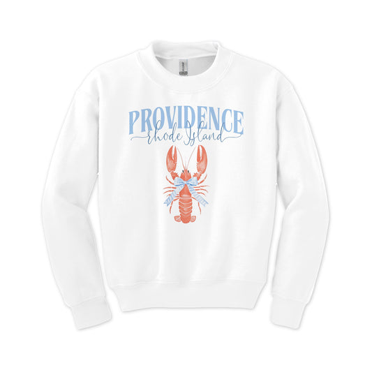 Gildan Youth Crewneck White-Love+Local New England Tides -0