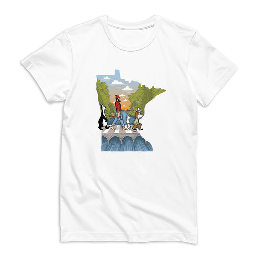 Bella Canvas Youth T-Shirt White-Minnesota Abbey Road