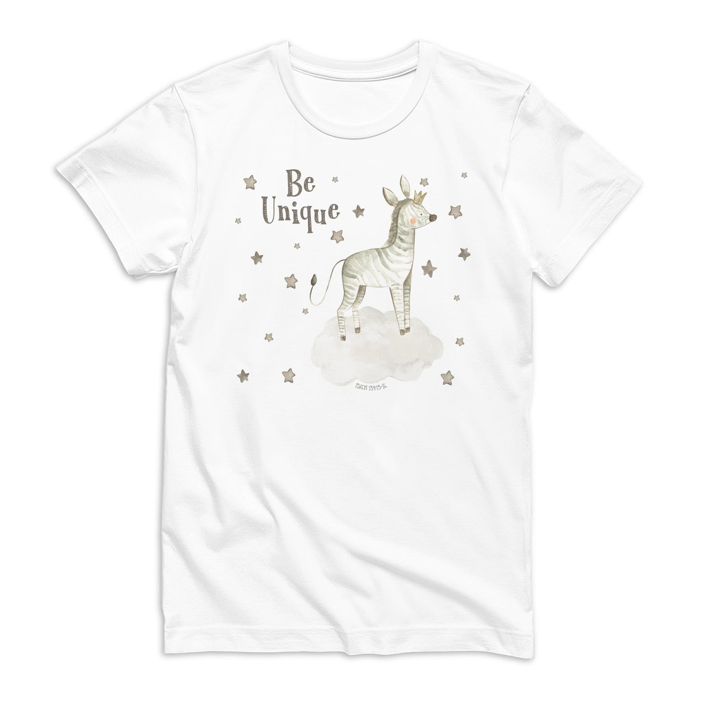 Bella Canvas Youth T-Shirt White-Be Unique Zebra Stars