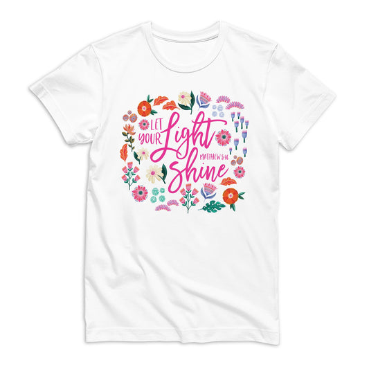 Bella Canvas Youth T-Shirt White-Radiant Hope Let Your Light Shine -0