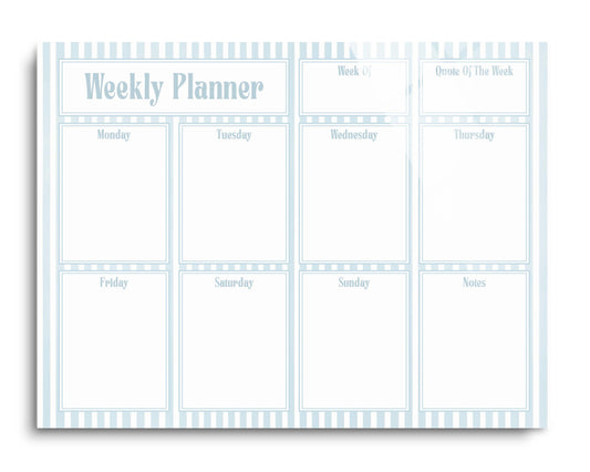 Chinoiserie Chic Weekly Planner Stripe