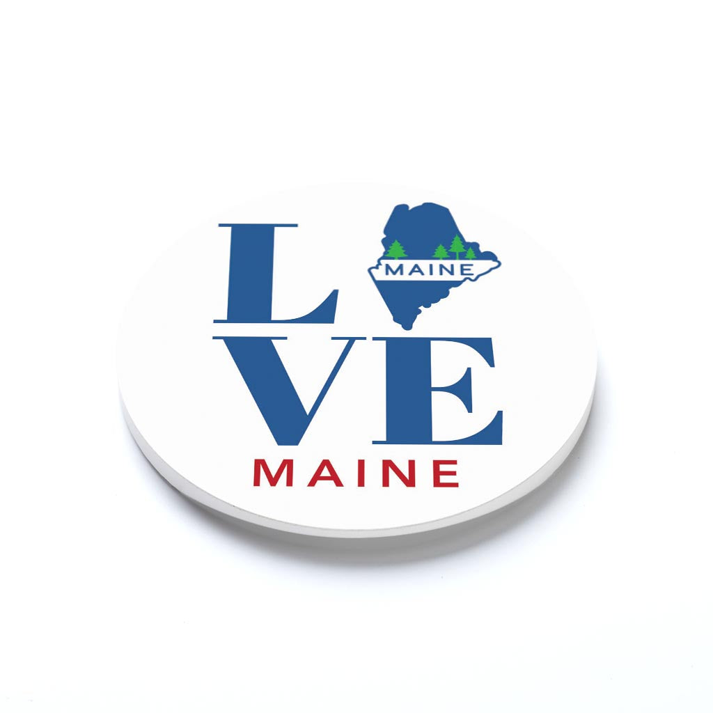 Maine LOVE with State Shape