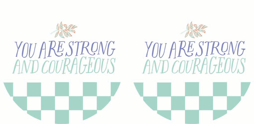 Car Coaster 2-Pack Kalia Lane-You Are Strong And Courageous -9