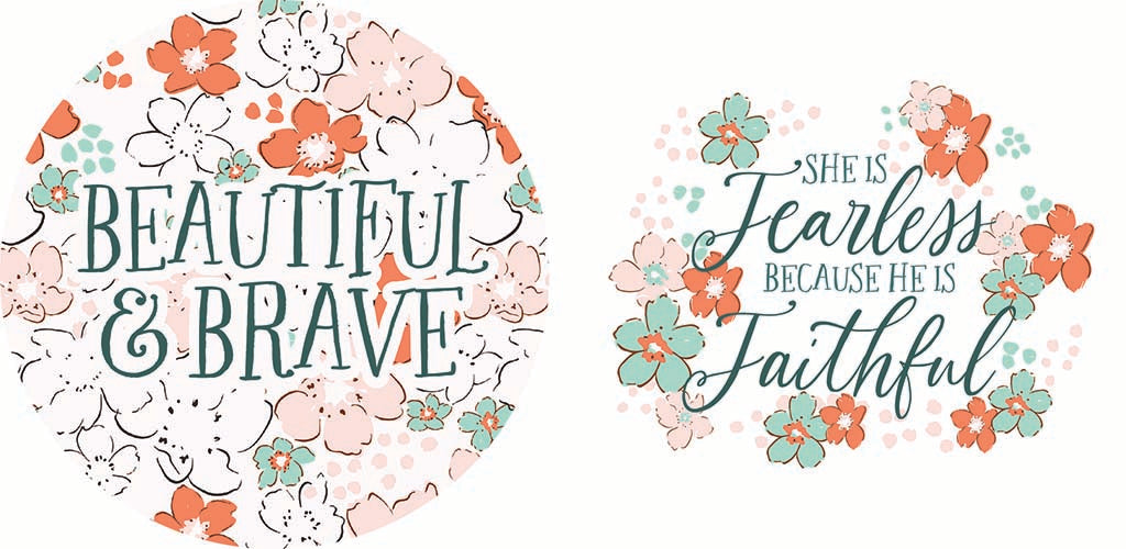 Car Coaster 2-Pack Kalia Lane-Beautiful Brave & She Is Fearless -9