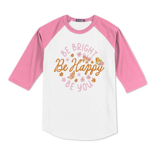 Youth Colorblock Raglan Pre Pack Spring Be Bright Be Happy