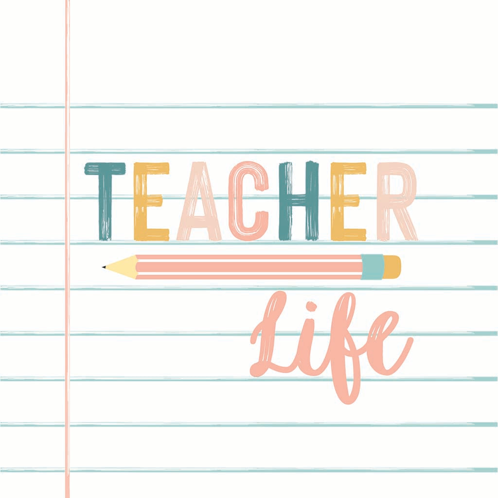 Car Coaster-Teacher Life Notebook Paper -7