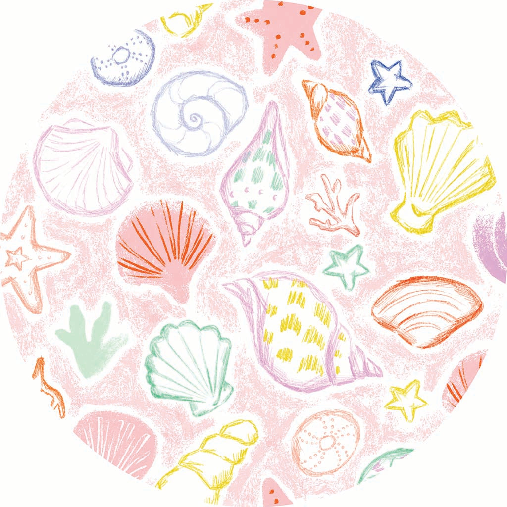 Car Coaster-Colorful Shell Pattern -7