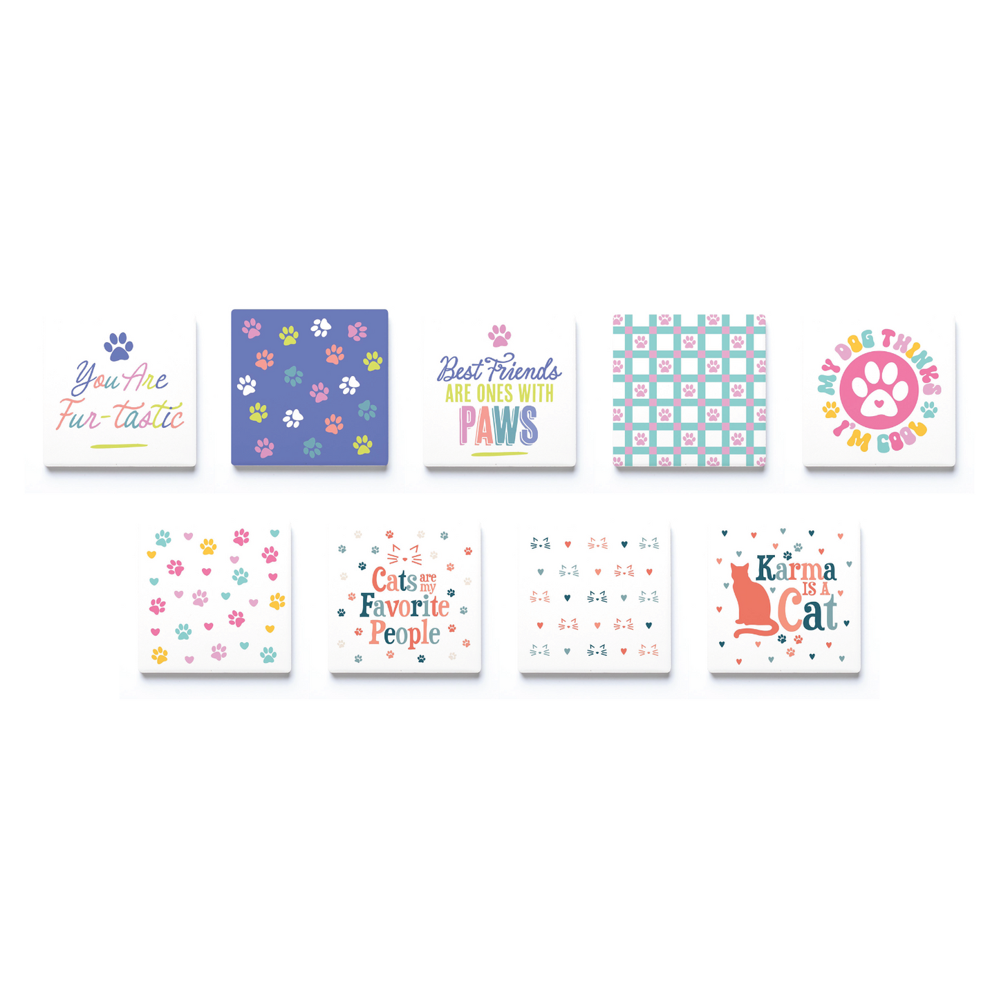 Square Coaster Loaded Display - Pets Pre-Pack