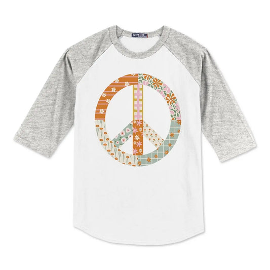 Youth Colorblock Raglan Pre Pack Spring Peace Sign