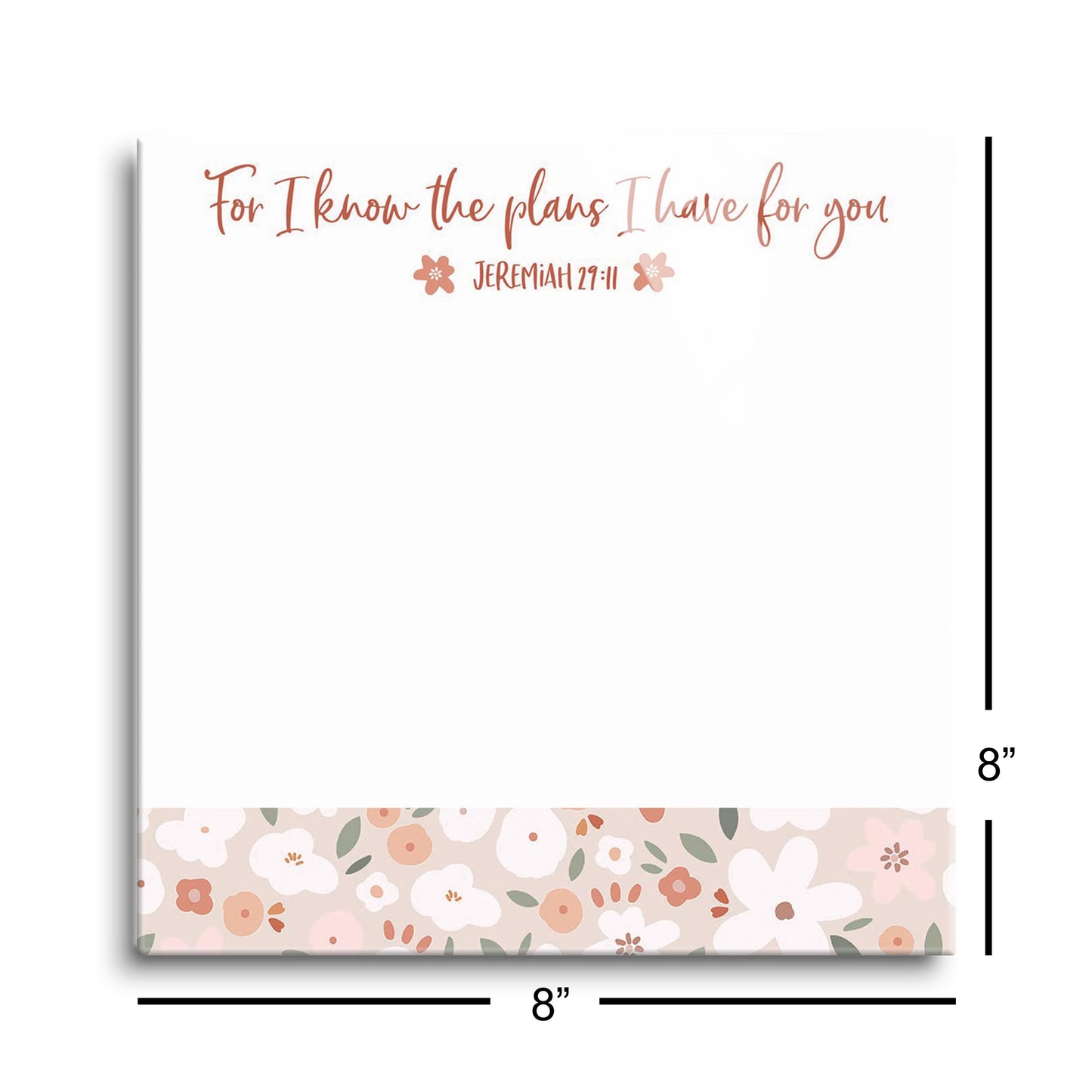 For I Know The Plans Floral Bottom