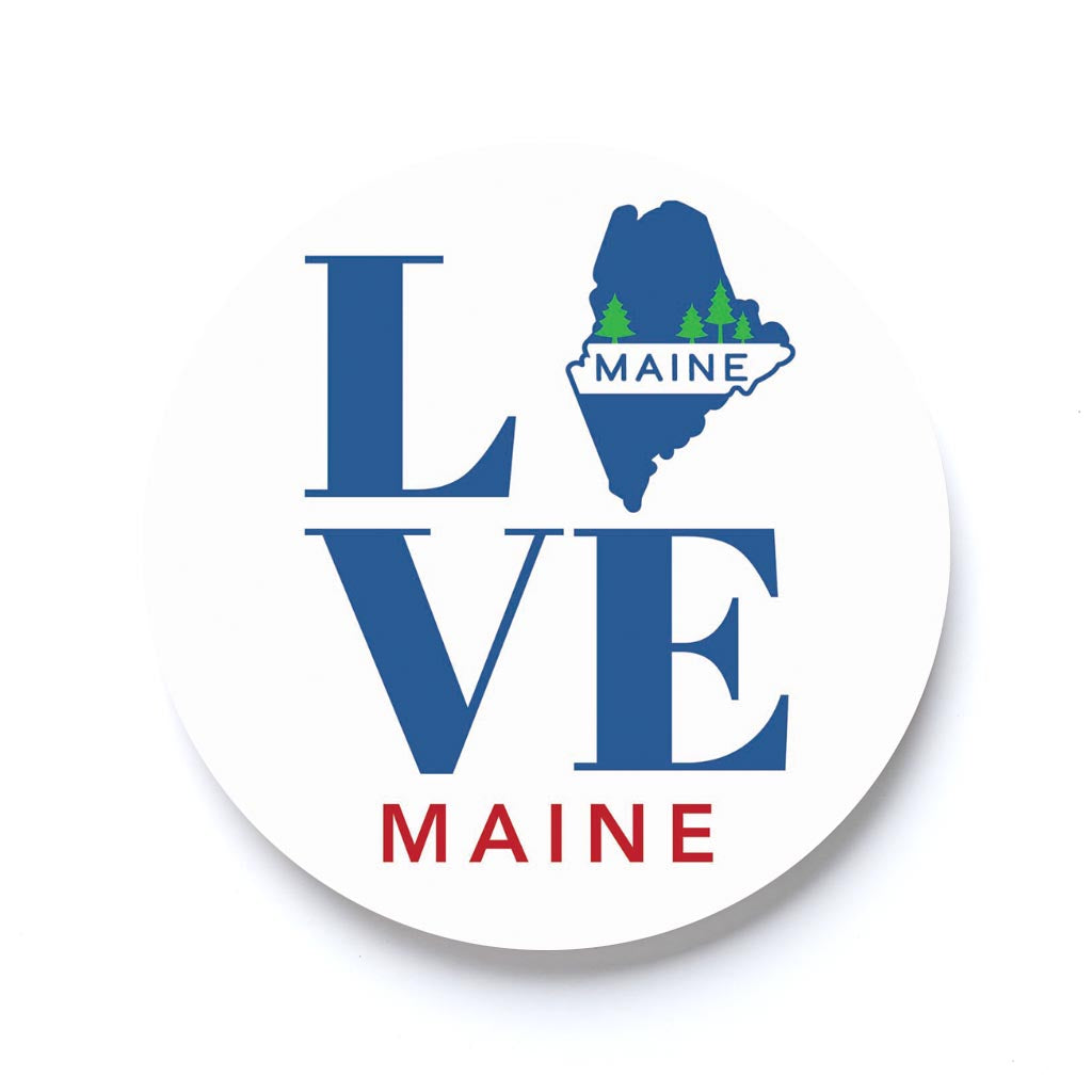 Maine LOVE with State Shape