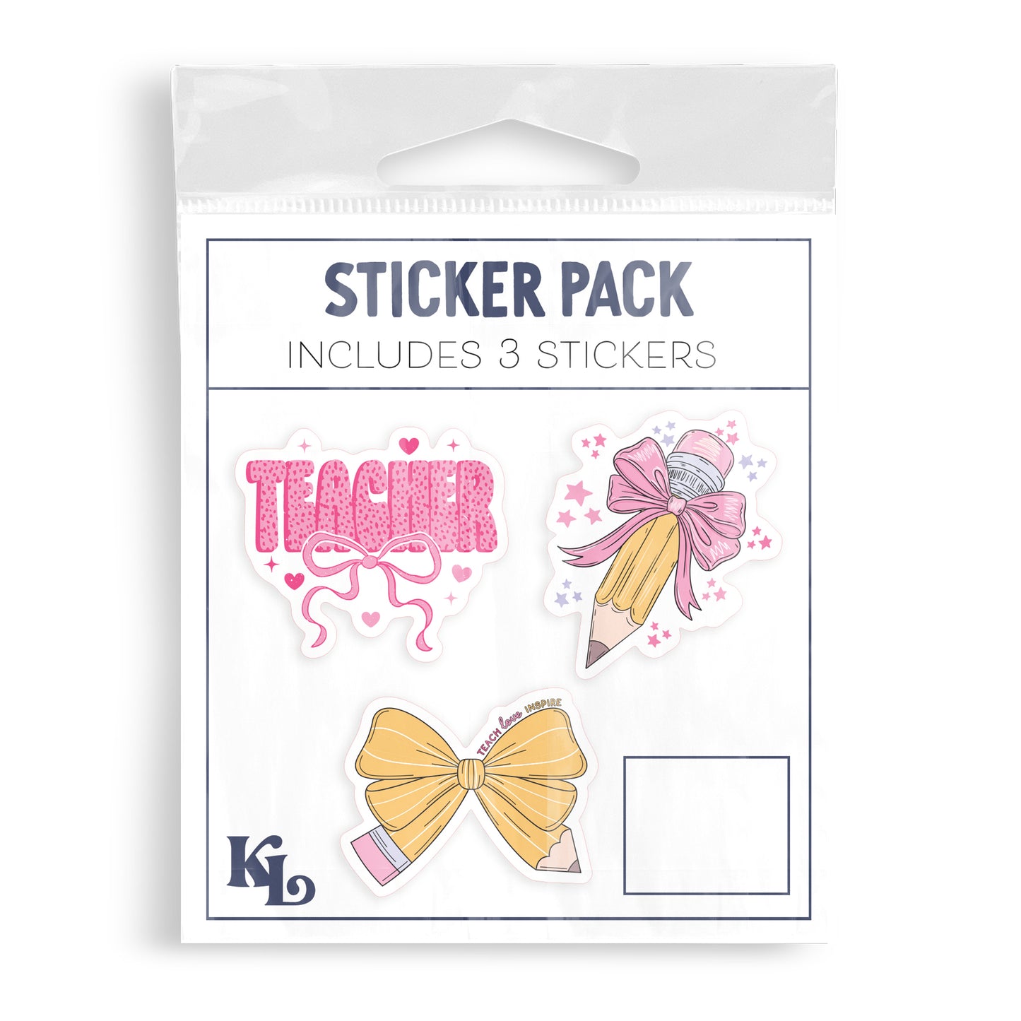 Vinyl Sticker 3-Pack Classroom Coquette