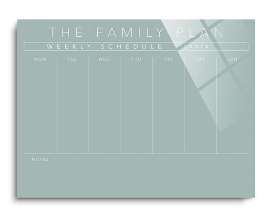 The Family Plan Weekly Schedule Blue