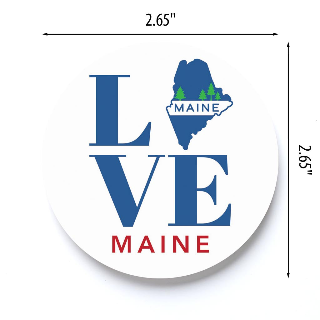 Maine LOVE with State Shape