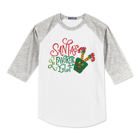 Youth Colorblock Raglan Pre Pack Christmas Elf