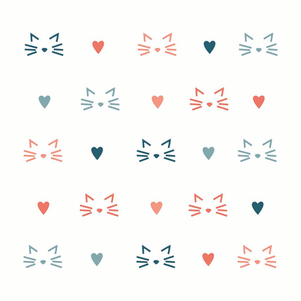 Car Coaster-Cat Heart Pattern -7