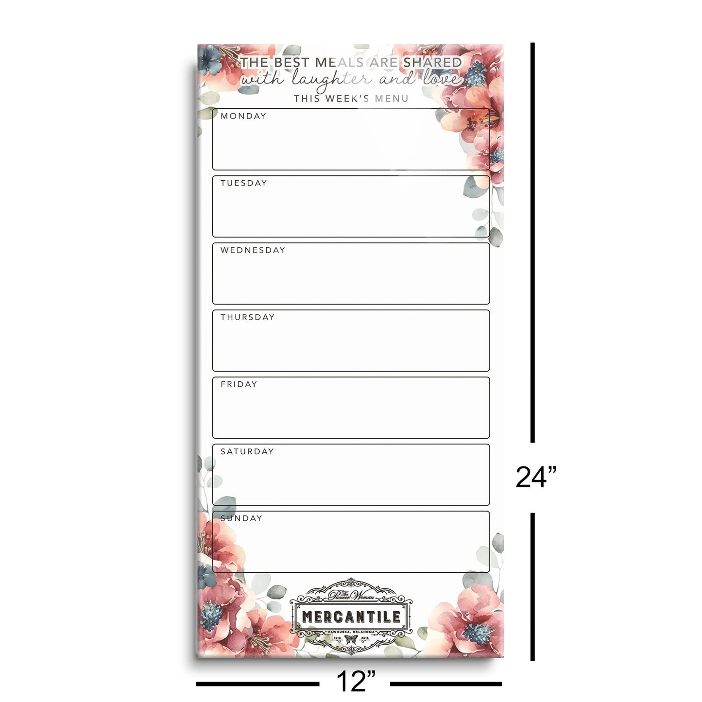 Floral Laughter and Love Mercantile | 12x24