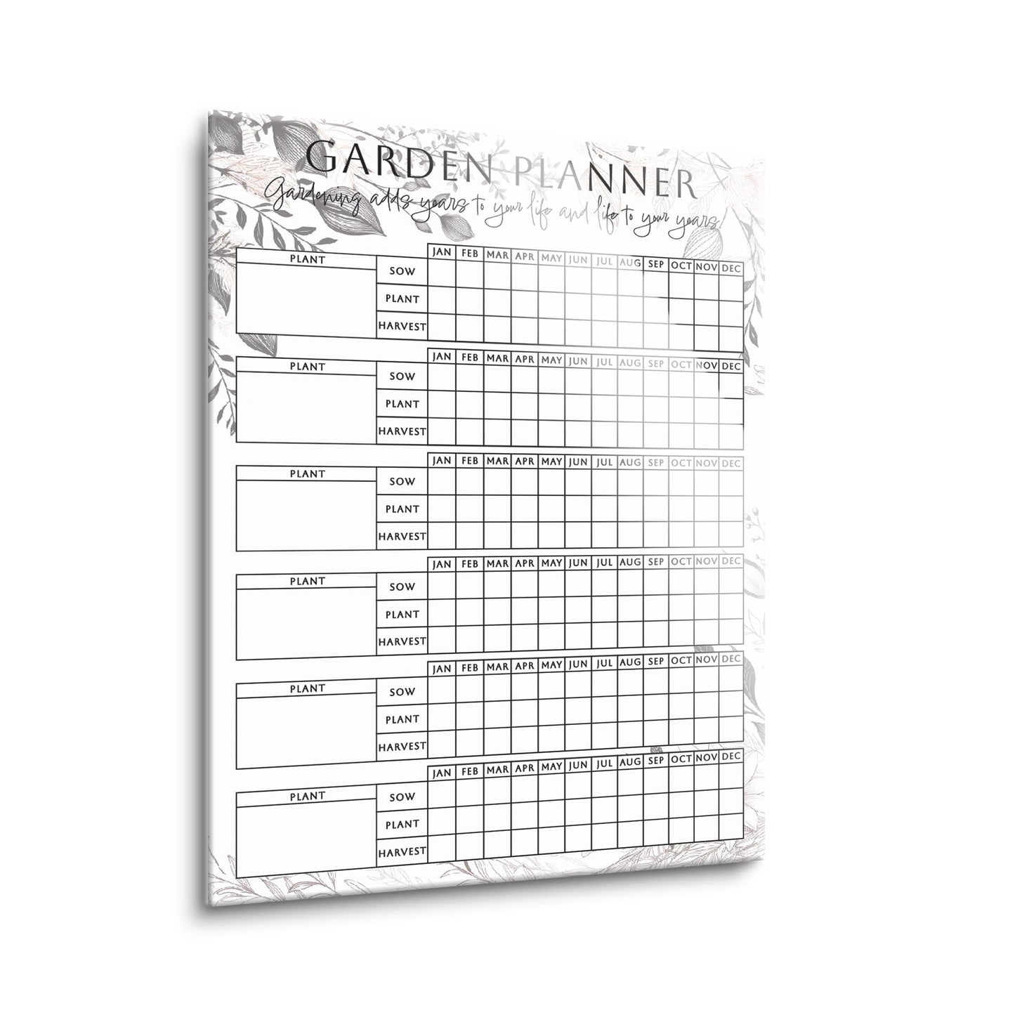 Garden Planner Minimalistic Floral | 12x16