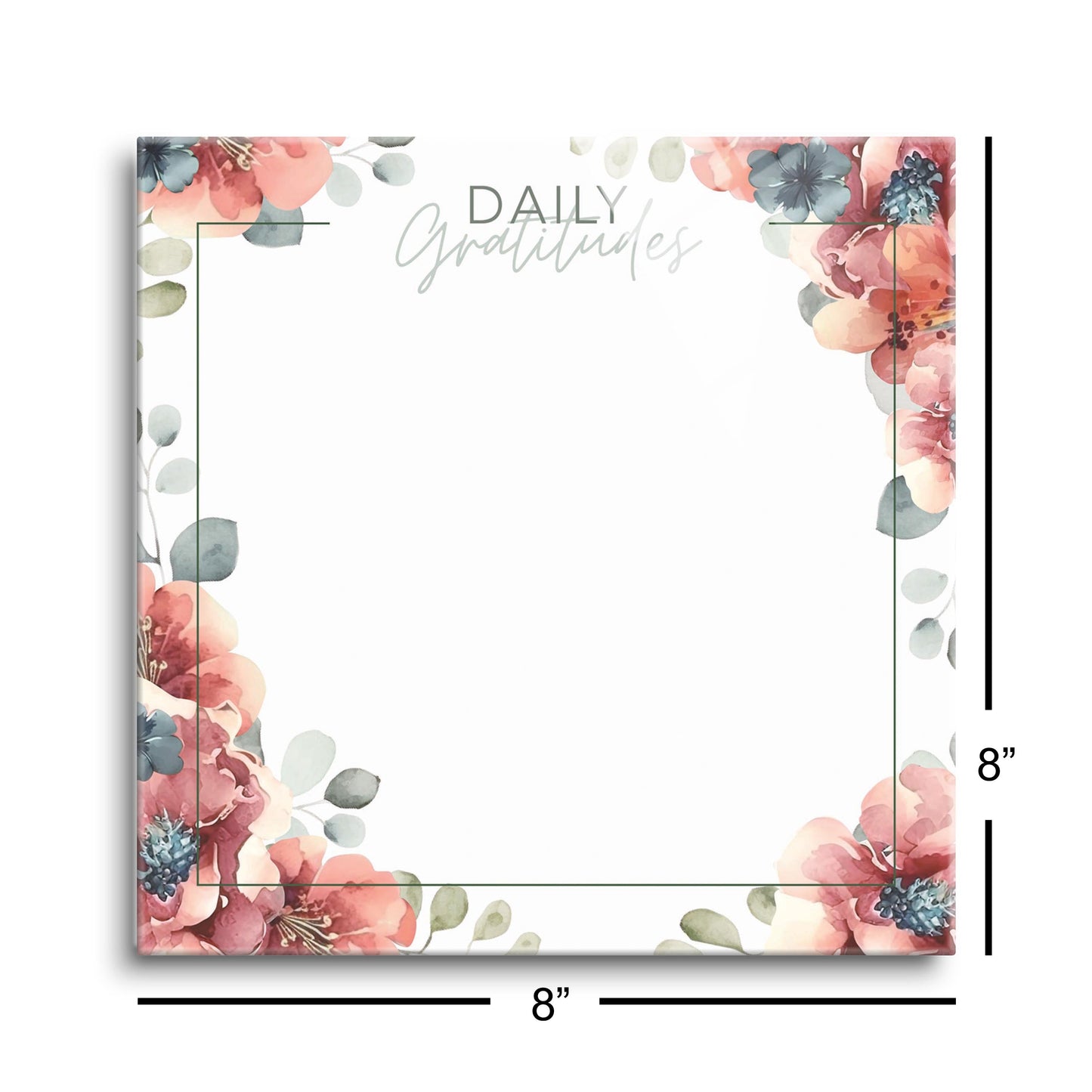 Floral Daily Gratitudes Message Board | 8x8