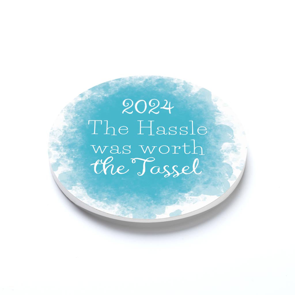 Graduation 2024 Worth The Tassel Blue Paint | 2.65x2.65